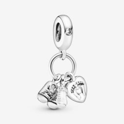 Charm Pendant Biberon et Chaussures Bébé