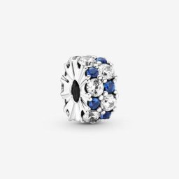 Charm Clip Scintillant Incolore&Bleu