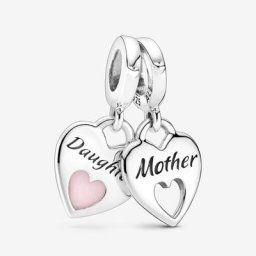 Charm Pendant Cœur Séparable Double
