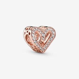 Charm Esquisse de Cœur Scintillant