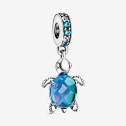 Charm Pendant Tortue de Mer en Verre de Murano
