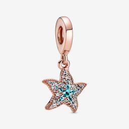 Charm Pendant Étoile de Mer Scintillant