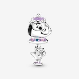 Charm Pendant Disney La Belle et La Bête Madame Samovar et Zip