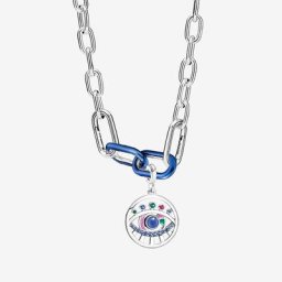 Ensemble Collier Link Bleu ME