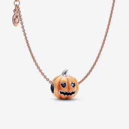 Collier Effroyable Citrouille Luminescente