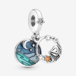 Charm Pendant Double Camping Ciel Nocturne