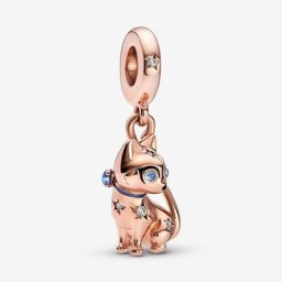 Charm Pendant Chat Scintillant