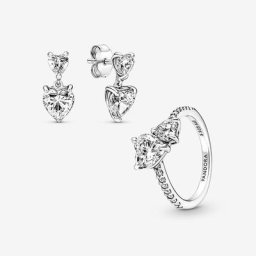 Coffret Cadeaux Scintillant Cœur Double