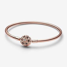 En cadeau* : Bracelet Jonc Fermoir Flocon de Neige Scintillant Moments
