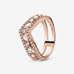 Bague Chevron Double Marquise Scintillante