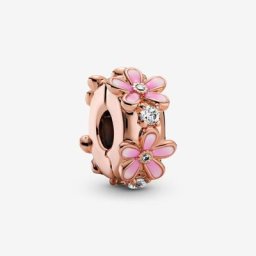 Charm Clip Espaceur Marguerite Rose