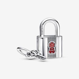Charm Pendant Cadenas et Clé Gravable