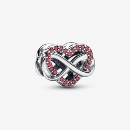 Charm Cœur Rouge Infini Scintillant