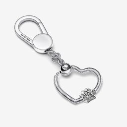 Petit Porte-Charms Cœur et Patte scintillante