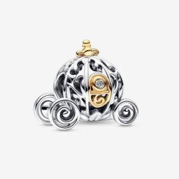 Charm Disney 100e anniversaire Carrosse Enchanté de Cendrillon avec diamant de synthèse 0.015 ct tw