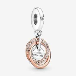Charm Pendant Cercles Ma Famille Pour Toujours