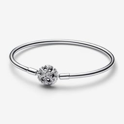 En cadeau* : Bracelet Jonc Fermoir Flocon de Neige Scintillant Moments