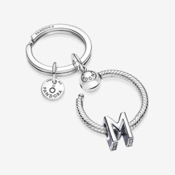 Coffret Cadeaux Porte-Clés à Charms Lettre M