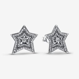 Clous d'Oreilles Étoile Asymétrique Céleste