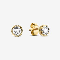 Clous d'Oreilles Couronne Scintillante Incolore