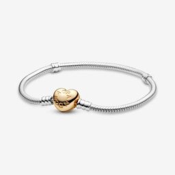 Bracelet Maille Serpent Fermoir Cœur Moments