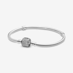 Bracelet Maille Serpent Fermoir Pavé Scintillant Moments