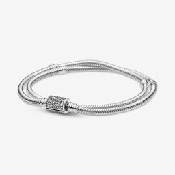 Bracelet Double Tour Maille Serpent Fermoir Barillet Moments
