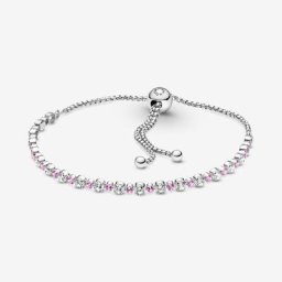 Bracelet Coulissant Éclat Rose&Incolore