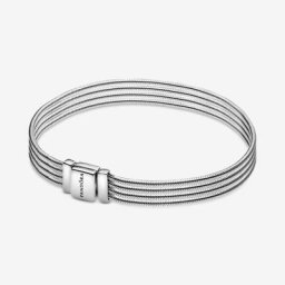 Bracelet Maille Serpent Multi-Rangs Reflexions
