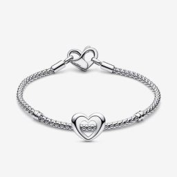 Bracelet Composé Cœur Ouvert Rayonnant