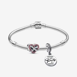 Bracelet composé Cœur Famille et Infini