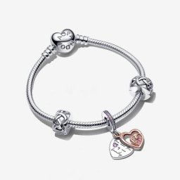 Le Bracelet Composé Cœur de l'Infini Rose