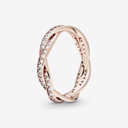 Bague Torsades Scintillante