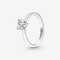 Bague Solitaire Cœur Scintillant
