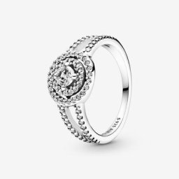 Bague Halo Double Scintillante
