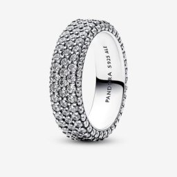 Bague Triple Rang Pavée Timeless