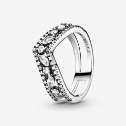 Double Bague Vœu Taille Marquise Scintillante