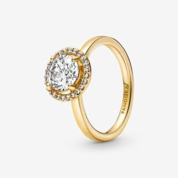 Bague Halo Rond Scintillant