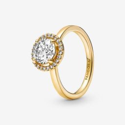 Bague Halo Rond Scintillant