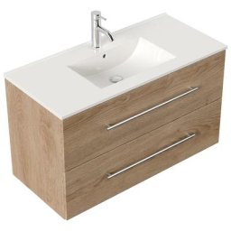 Meuble salle de bain Firenze 100 en décor chêne
