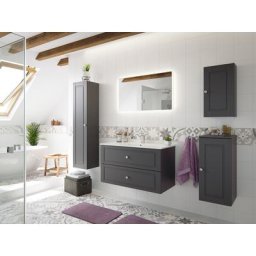 Ensemble meuble SDB Firenze 100 Cottage 5pcs miroir à LED Anthracite
