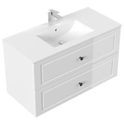 Meuble salle de bain Firenze 100 Cottage Blanc brillant