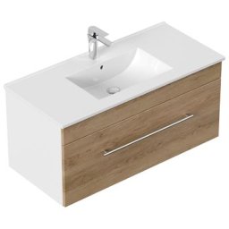Meuble salle de bain SANTINI 100 décor chêne