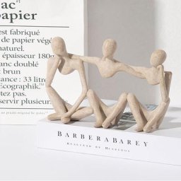 Figurine de penseur abstrait siamois ornements d'étagère Auckland figurine en résine oeuvre