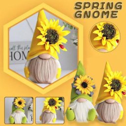 Poupée en peluche Nisse sans visage Nisse en forme de tournesols Nisse abeille suédoise naine