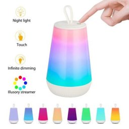 Lampe de chevet RGB à télécommande Rechargeable par USB lumière changeante au toucher luminaire