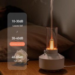 Humidificateur d'air à lumière LED aste lampe rétro multifonctionnelle veilleuse simulée ci-après