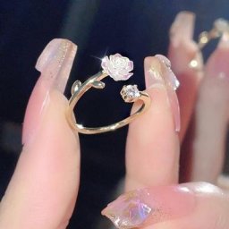 Bagues Vintage en forme de Rose pour femmes bijou de princesse Sakura ajustable de Style coréen
