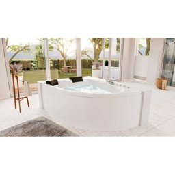 Baignoire Balnéo Royal XL 180x130 à gauche Made in Germany 21 buses avec robinet