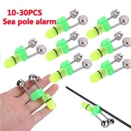 Alarme de morsure de poisson à LED 10 à 30 pièces lumière de nuit double cloches anneau appât